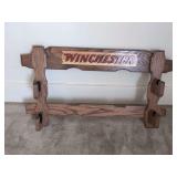 Winchester Branded Wooden Wall-Mounted Firearm Display Rack