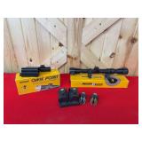 Gun scopes and speed loader with holster