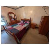 Athens Furniture Bedroom Suite with Bed Frame, Dresser, Mirror, and Chest