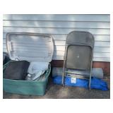 Chemical sprayer battery charger paper shredder and folding chairs