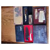 Collection of Commemorative Pocket and Fixed Blade Knives