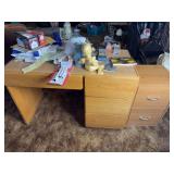 Office desk with everything on it