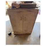 Cabinet and contents on top