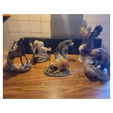 Collection of Six Homco Masterpiece Porcelain Wildlife Figurines
