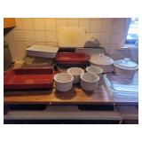 Assorted Kitchen Stoneware and Glass Bakeware Collection