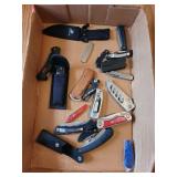 Assorted Collection of Folding Pocket Knives and Multi-Tools