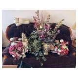 Decorative Ceramic Vase with Floral Arrangement