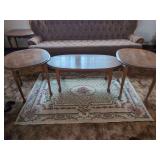 Set of Three Gardner Wood Tables with Oval Tops