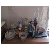 Assorted Decorative Glassware and Household Items Collection