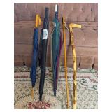 Canes and (3) Umbrellas