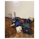 Assorted Collection of Promotional Bags, Carrying Cases, and Glassware