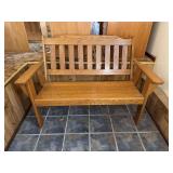 57” W Solid Wood Bench