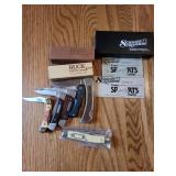Collection of Assorted Folding Pocket Knives with Boxes and Ephemera