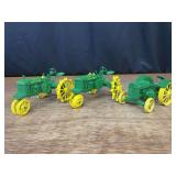 (3) 1/16 John Deere D + GP Tractors Ertl