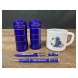 (4) Harvestore S&P Shakers, Mug, Pens