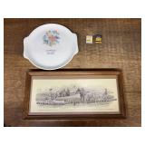 (5) IHC  Plate, Picture, Pencil, Matchbooks