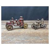 (2) Cast Iron Fire Engines
