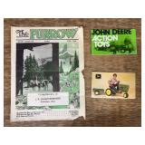 (3) John Deere Furrow Magazine + Toy Catalogs