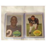 (2) 1960 Topps Football Lot of 2: Erich Barnes #19 and Rick Casares #13
