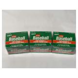 (3) 1987 Fleer Baseball Logo Stickers & Updated Trading Cards Box Set