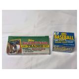 (2) 1990 Topps Traded Baseball Set and 1990 Fleer Update Baseball Trading Cards Box