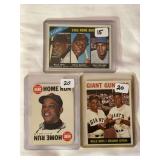 (3) 1966 Topps San Francisco Giants Baseball Card Lot - Willie Mays, Willie McCovey, Billy Williams, Orlando Cepeda