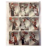 1996 SkyBox USA Basketball (9 Card) Lot Featuring Shaquille O'Neal, Charles Barkley, and Grant Hill