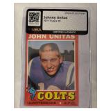 1971 Topps #1 Johnny Unitas Baltimore Colts Football Card MBA Certified Authentic