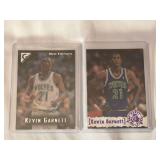 (2) 1996 Topps Gallery Kevin Garnett #41 New Editions and 1996 Topps Stadium Club Kevin Garnett #343 Draft Pick Basketball Cards