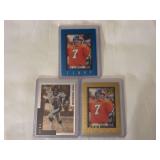 (3) 1996 Fleer Ultra John Elway Lot Including Sensations and 1996 Score Off Season