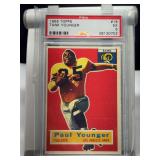1956 Topps Football #18 Paul 'Tank' Younger Los Angeles Rams PSA 5