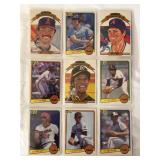 (9) 1983 Donruss Baseball Diamond Kings Set Including Reggie Jackson, Dale Murphy, Pete Rose, Rickey Henderson, Rod Carew, Gary Gaetti, Rick Sutcliffe, and Jim Palmer