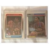 (2) 1987-88 Fleer Isiah Thomas #45 and 1986-87 Fleer Isiah Thomas #106 Basketball Cards
