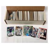 Assorted Baseball Trading Card Collection in Storage Box