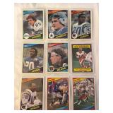 1984 Topps Football (9 Cards) Featuring Steve Largent, Danny White, Kellen Winslow, Billy Sims, Jim McMahon, Ken Anderson, Charlie Joiner, Curt Warner, and Joe Theismann