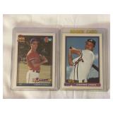 (2) 1991 Topps #333 Chipper Jones Rookie Card and 1991 Bowman #569 Chipper Jones Rookie Card