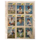 (9) 1977 Topps Chicago Cubs Baseball Card Set