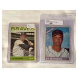 (2) 1964 Topps #35 Ed Mathews and 1966 Topps #200 Ed Mathews Autograph Lot