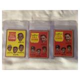 (3) 1962 Topps Baseball E.R.A. Leaders #55 and #56