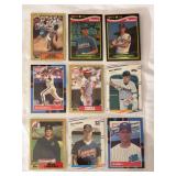 (9) 1987-1988 MLB Baseball Trading Card Collection