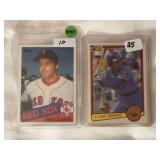(2) 1985 Topps Roger Clemens #181 and 1983 Donruss Ryne Sandberg #277 Rookie Baseball Card Lot