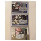 (3) 2009 SAGE HIT Autograph Lot - Jamarko Simmons, David Bruton, Martin Rucker