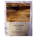 Bobby Thomson Signed Photograph with Major League Baseball Players Alumni Association Certificate of Authenticity