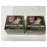 (2) 1991 Pro Set PGA Tour Golf Trading Cards Sealed Wax Box Lot