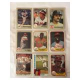 (9) 1981 Fleer and 1982 Topps Baseball Card Collection Including Ozzie Smith, Mike Schmidt, and Tom Seaver