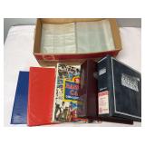 Collection of Trading Card Binders and Storage Box