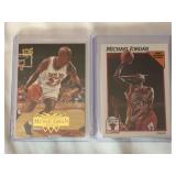 (2) 1995-96 Fleer Ultra #25 and 1991-92 NBA Hoops #30 Michael Jordan Basketball Cards