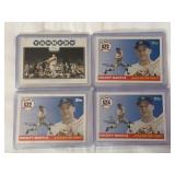 2008 Topps Mickey Mantle Home Run History Set Lot (Cards 522, 523, 524 and #7)
