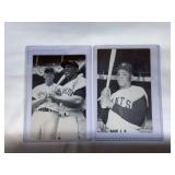 (2) 1985 TCMA Baseball Photo Classics Willie Mays #35 and Jim Gentile & Willie Mays #27 Postcards