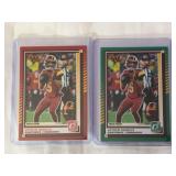 (2) 2025 Panini Donruss Jayden Daniels Press Proof Red and Green Parallel Lot
